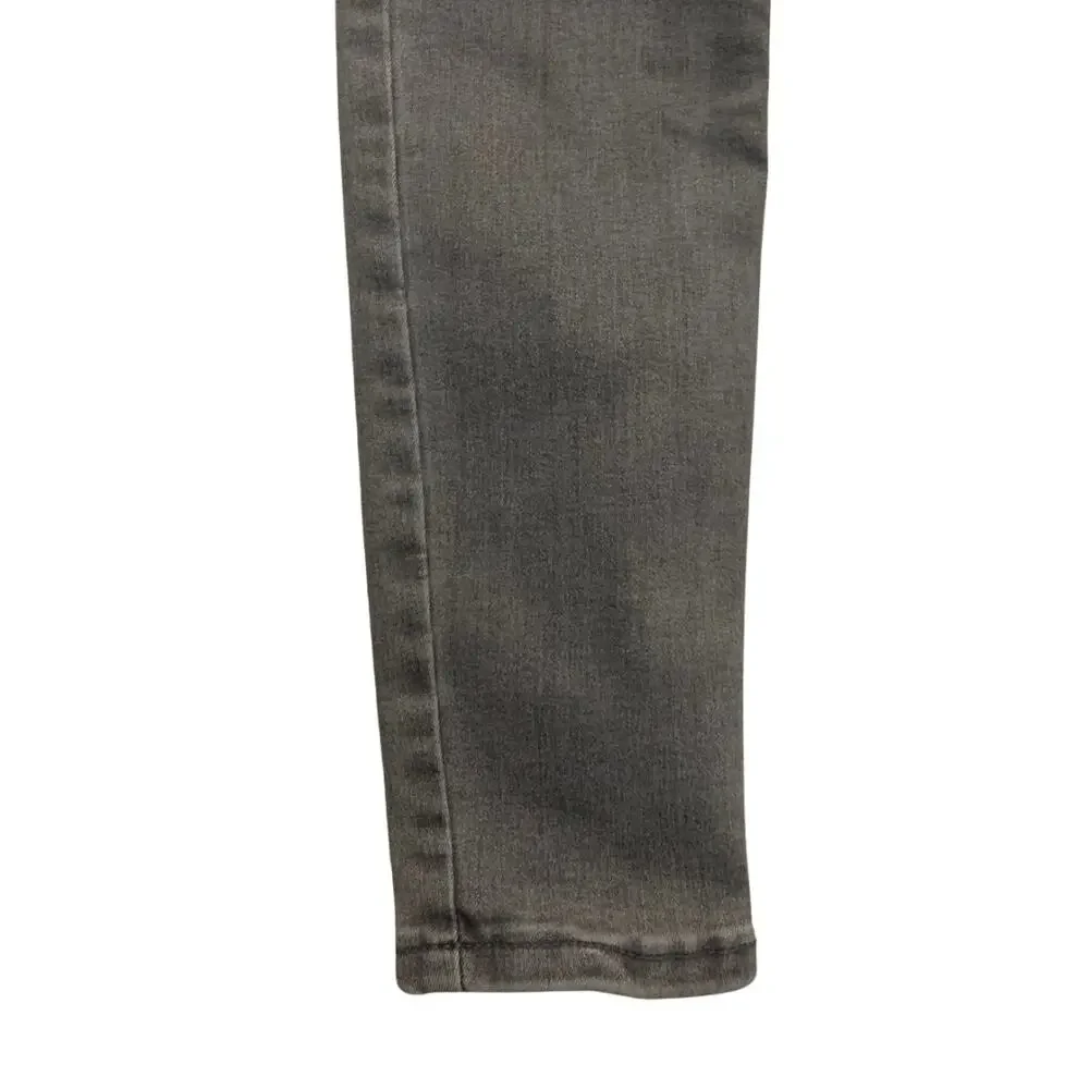 2/$30 ZARA High Waist Washed Out Gray Grey Skinny Jeans 2 Stretch Denim Rocker